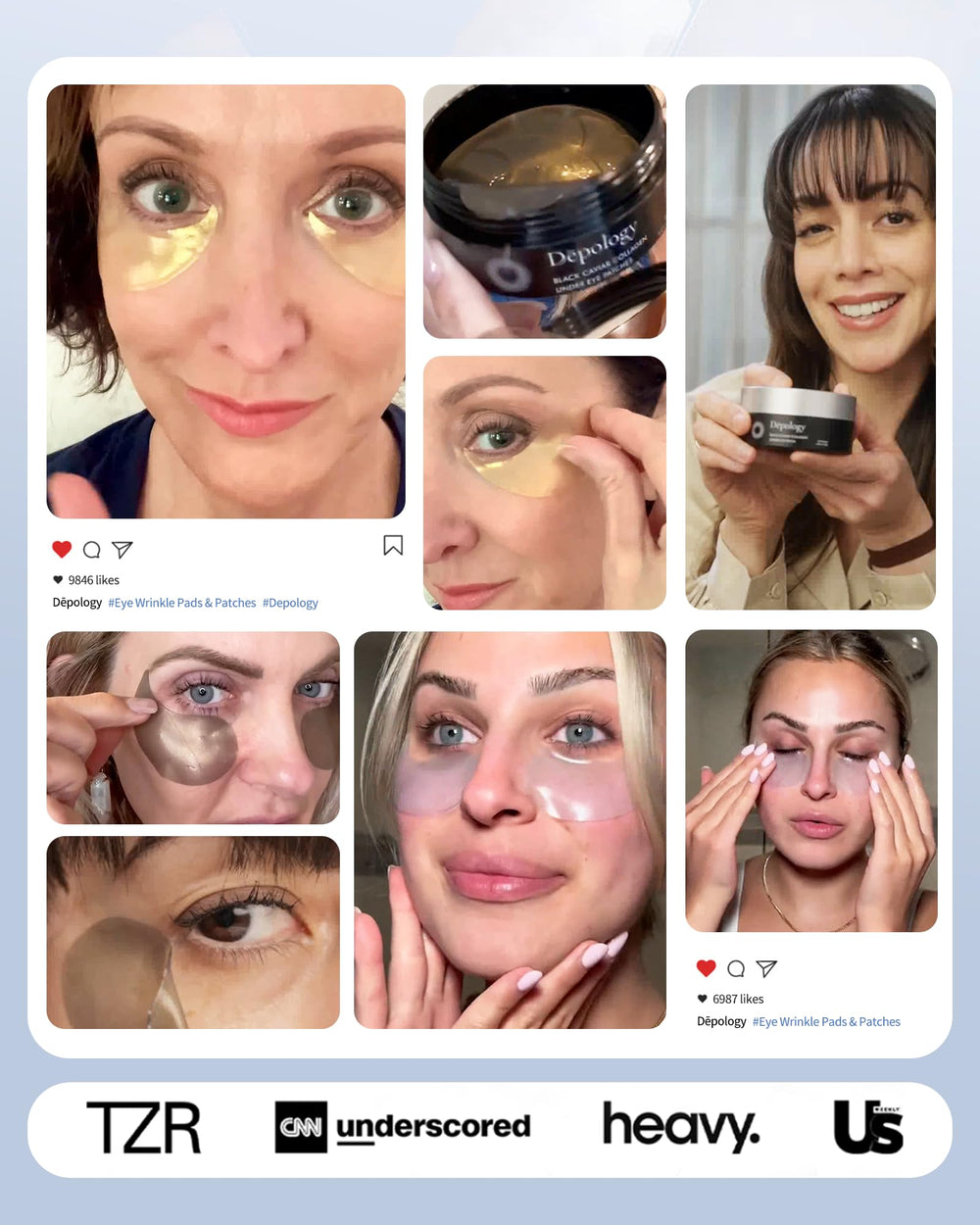 depology all skin types friendly eye patches for sensitive skin.