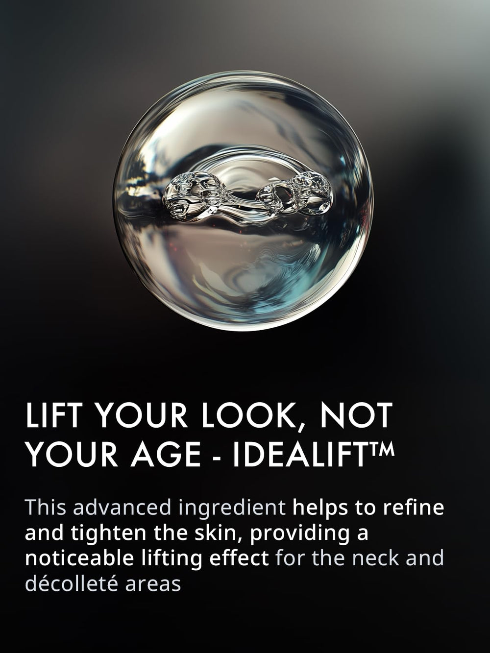 Depology collagen-boost near the neck shows improved texture.