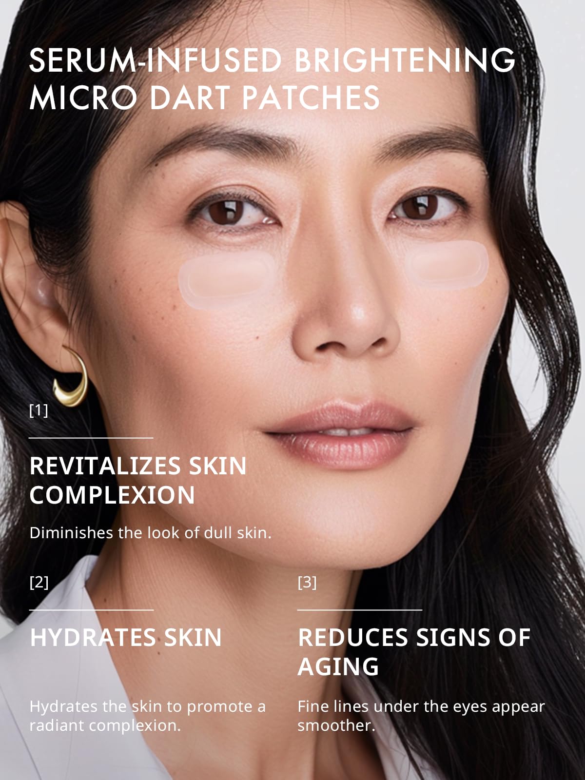 Depology Deepcare patches on skin with micro-darts dissolving