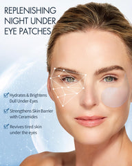 depology hydrogel eye patches adhere gently to the delicate eye area.