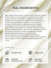 Depology rich-cream application delivering deep hydration to dry neck skin.