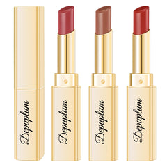 Depuplum 3pc berry red lipsticks set on display for versatile daily looks