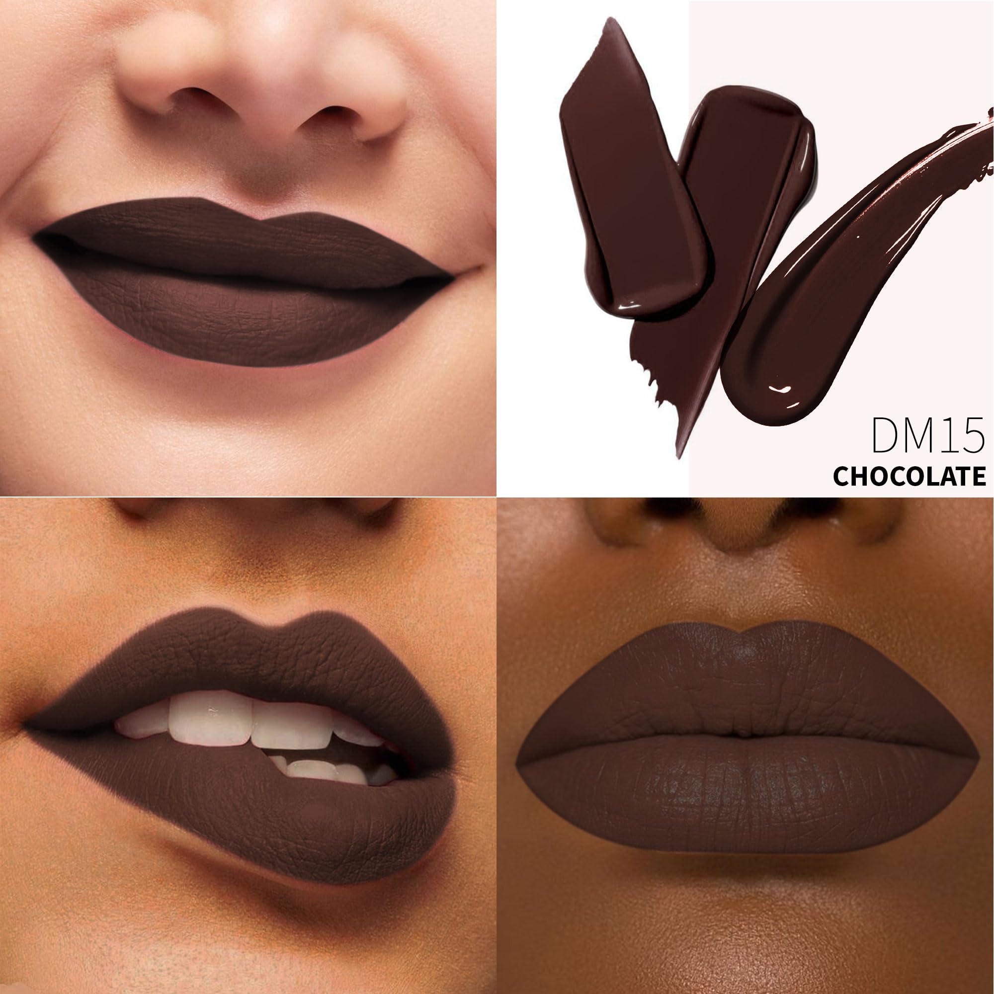 Depuplum 3pc matte liquid lipstick purple shade for statement lips with smudge-proof finish.