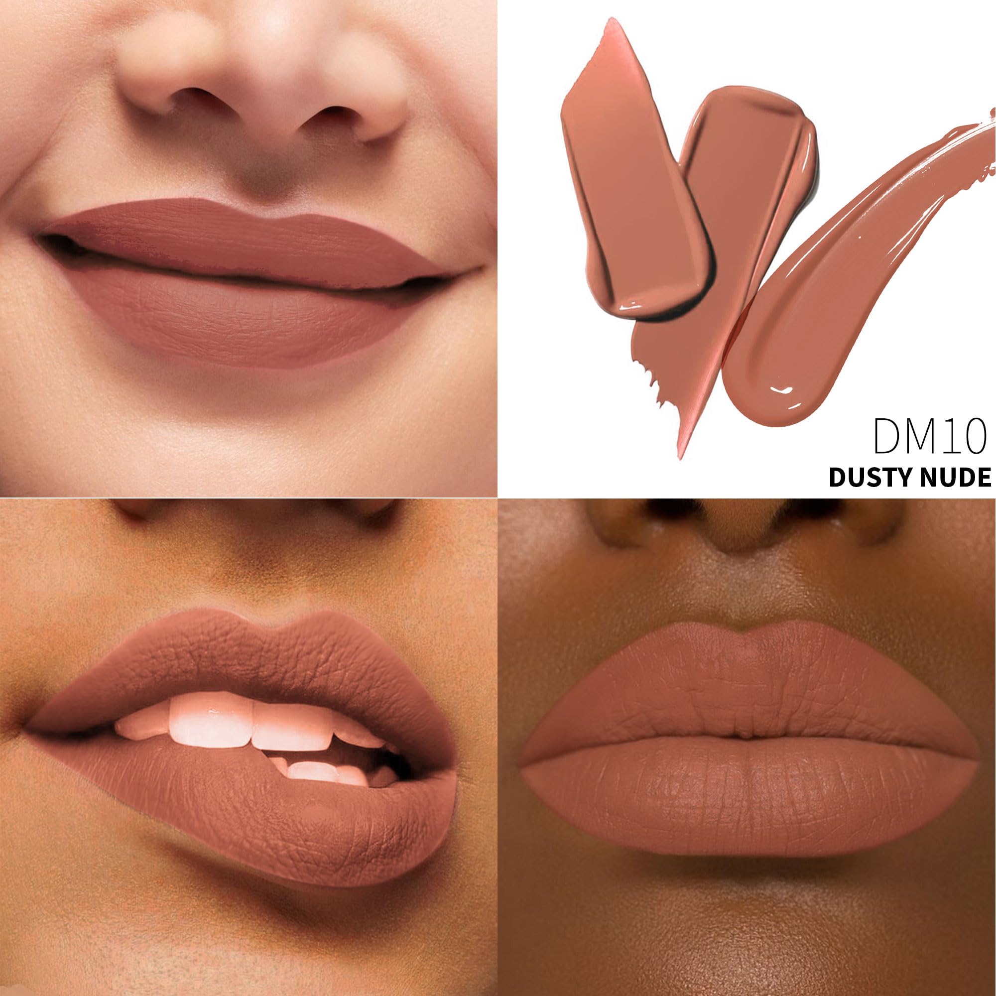 Depuplum DM05 nude lipstick swatch displaying versatile coverage
