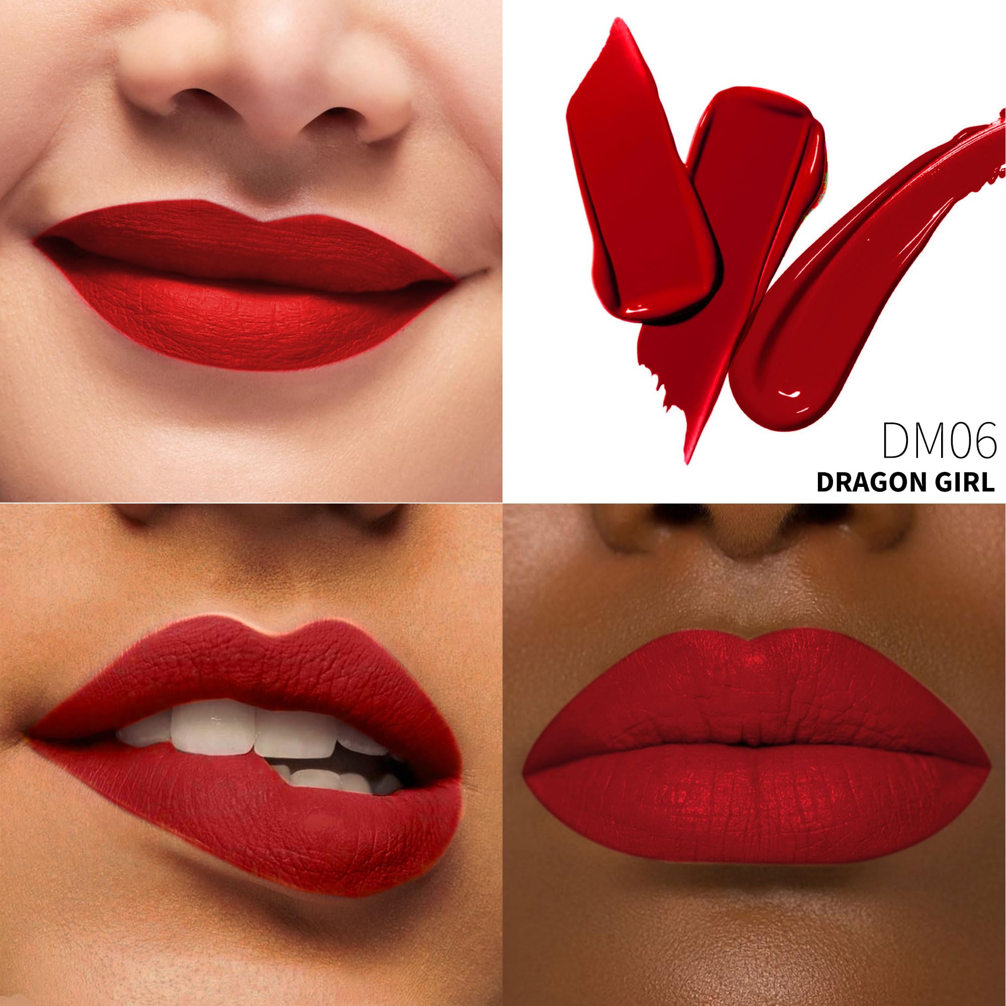 Depuplum DM06 matte pink lipstick swatch for fresh color