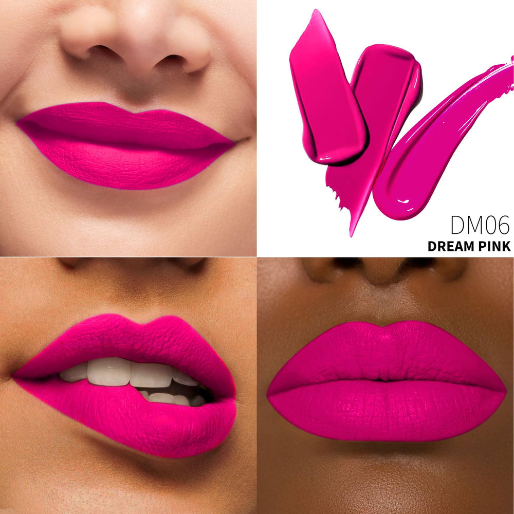 Depuplum DM10 matte red lipstick swatch for bold impact