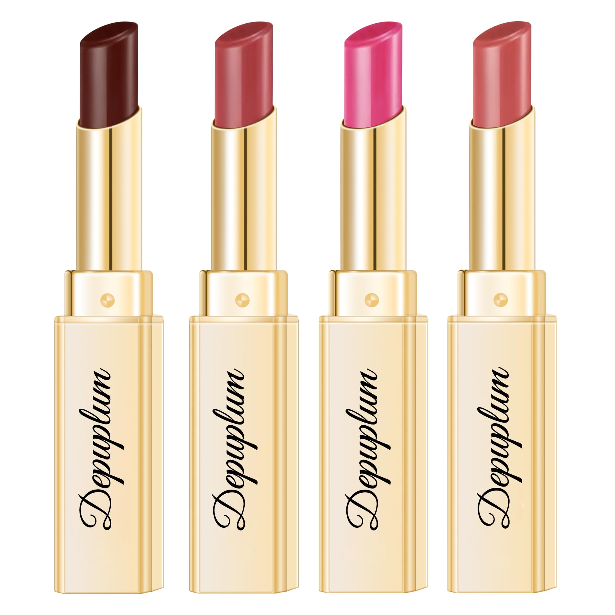 Depuplum Hydrate Lipstick packaging closeup highlighting premium finish and hydration.