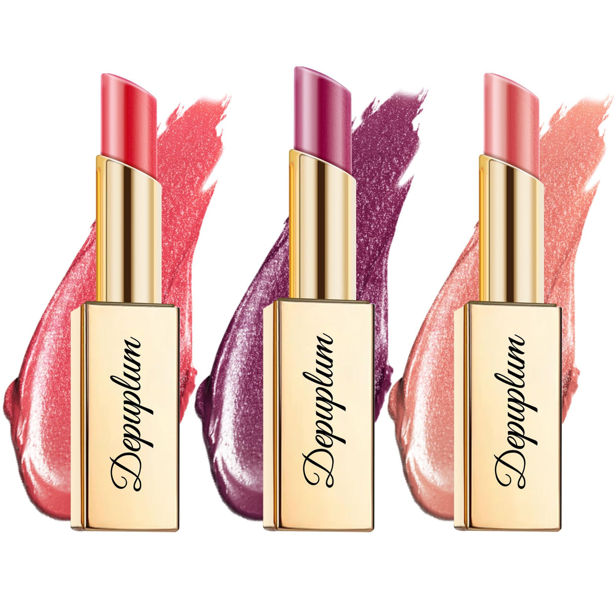 Depuplum packaging for Red Mulberry Nude Lipstick Set, sleek and travel-friendly.