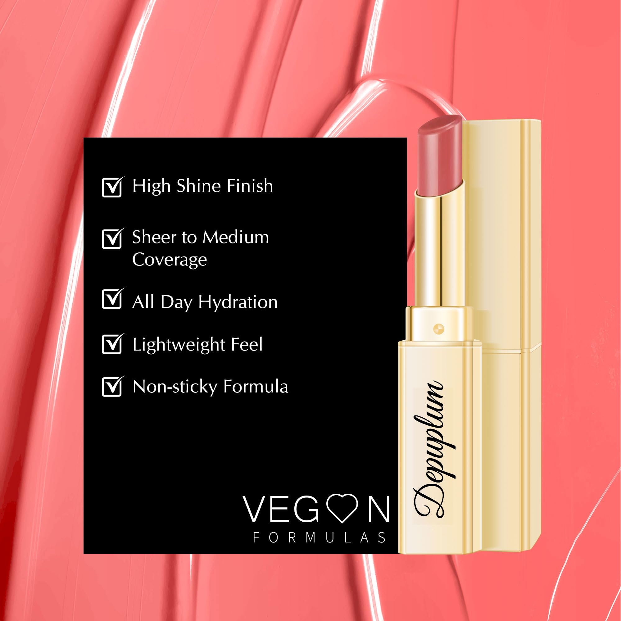 Depuplum vegan cruelty-free logo indicating ethical lip color choice