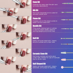 Depvko tungsten carbide bits for durable shaping and cuticle work