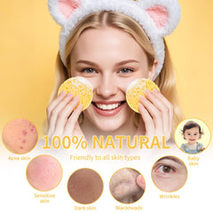 Derloyo eco-friendly cellulose sponges provide sustainable cleansing and skin-friendly use.