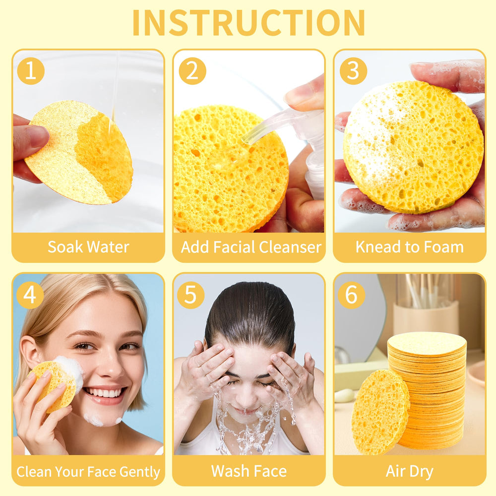 Derloyo travel-friendly sponges stay compact until expanded for full cleansing.