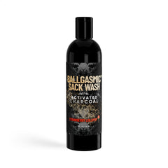 Derm Dude BallGasmic bottle front highlighting odor-control, refreshing wash for daily grooming.