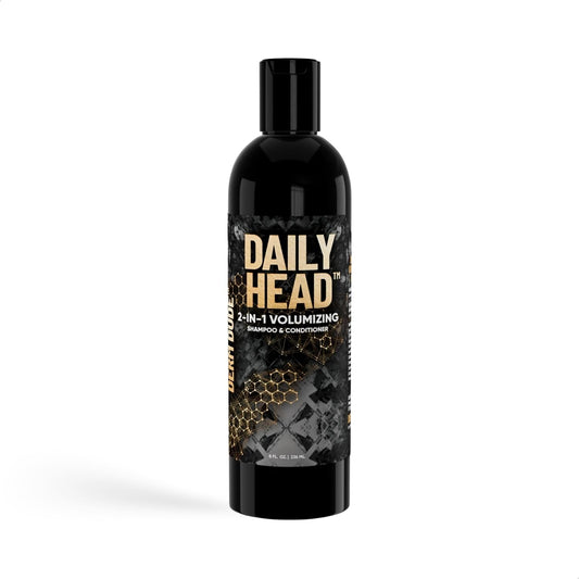 Derm Dude Daily Head 2-in-1 bottle shown for streamlined daily cleansing and conditioning