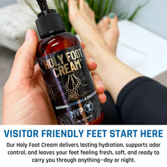 Derm Dude Holy Foot Cream fresh MVP scent hints at daily use routine.