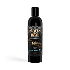 Derm Dude three-in-one body wash Alpine Breeze bottle ready for daily use
