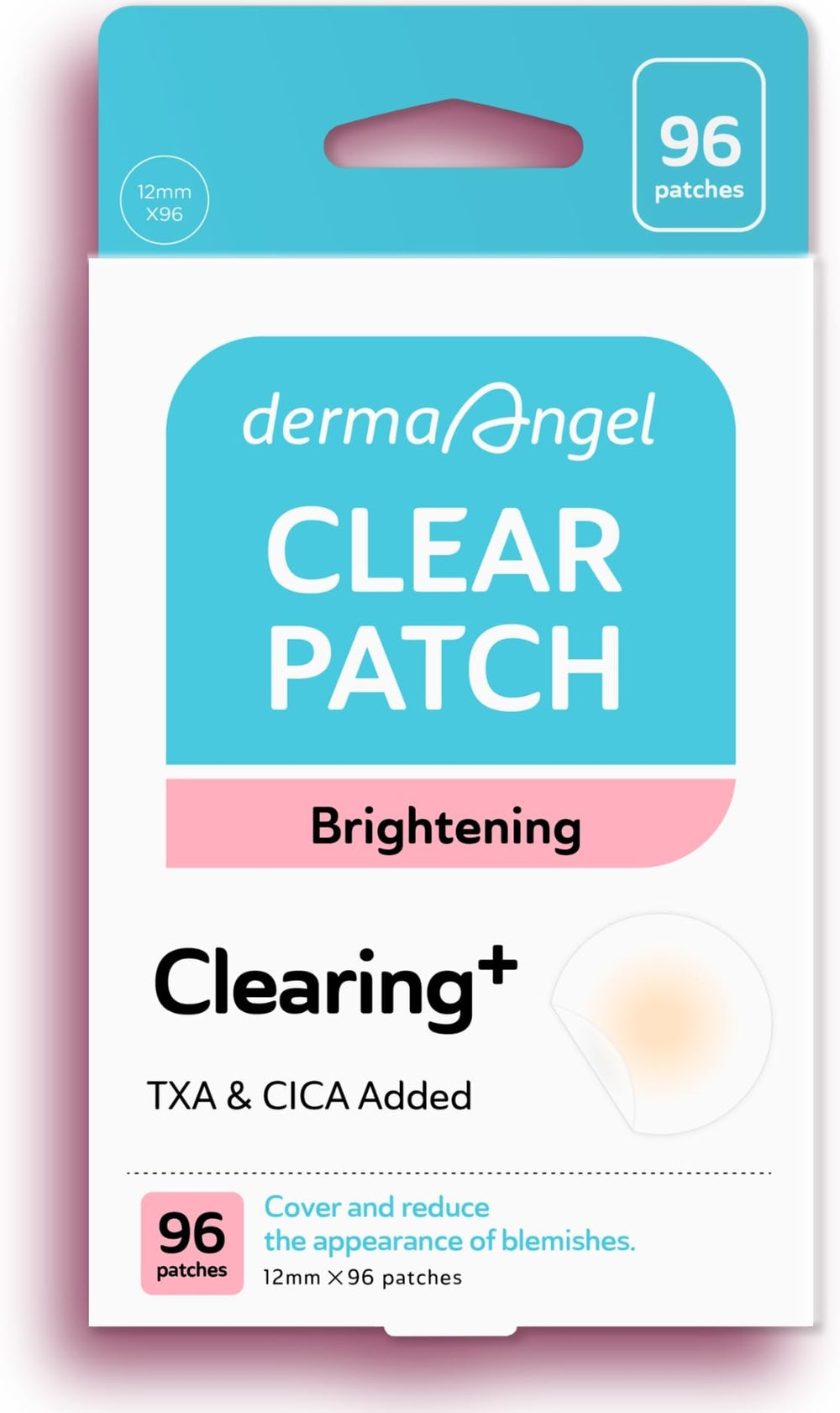 DERMA ANGEL dark spot patches on skin for targeted post-acne care.