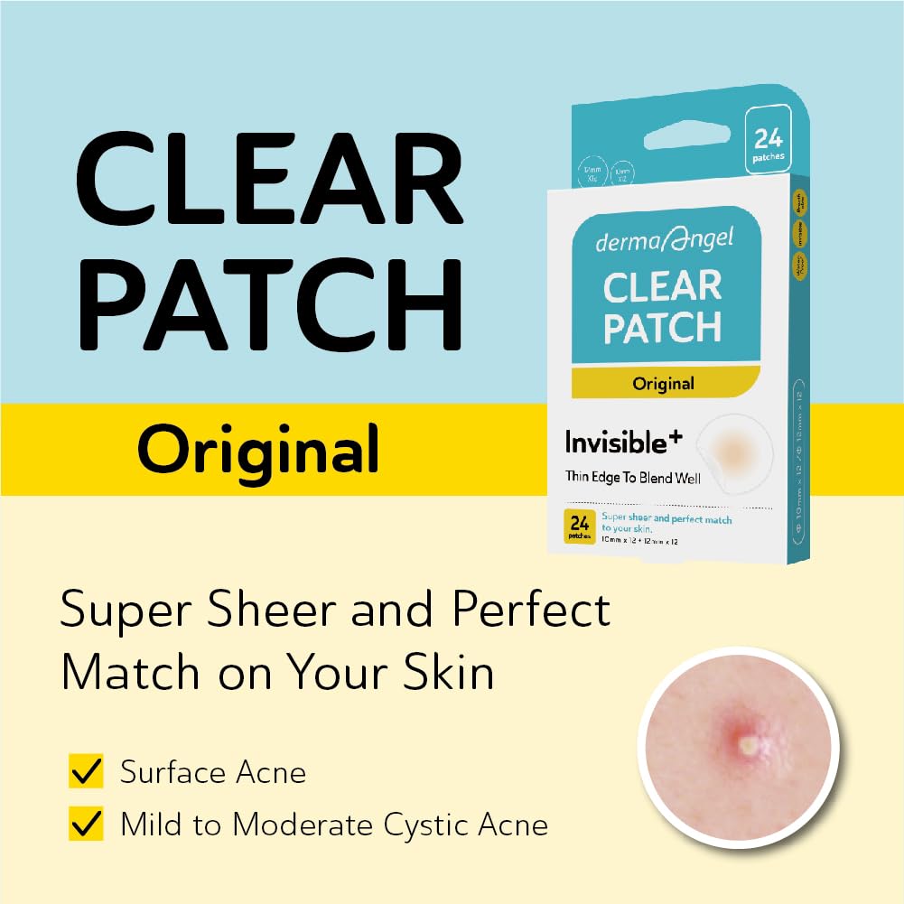 DERMA ANGEL 15mm night patch on skin for enhanced absorption.
