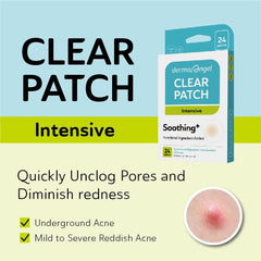 DERMA ANGEL patch edge matte finish on skin reduces outline visibility.