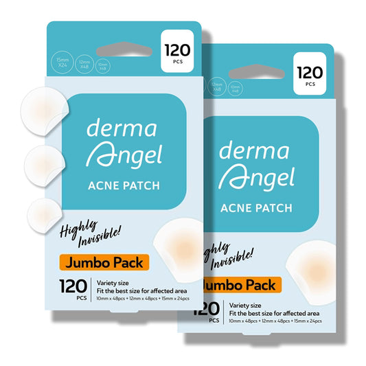 DERMA ANGEL Ultra Invisible Patches packaging for discreet acne care.