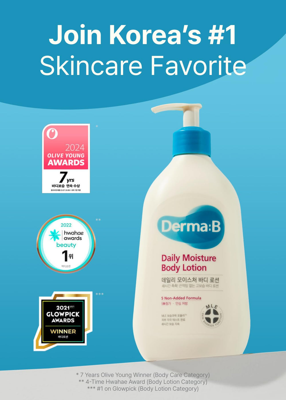 Derma B Daily Moisture pump demonstrates easy, mess-free application