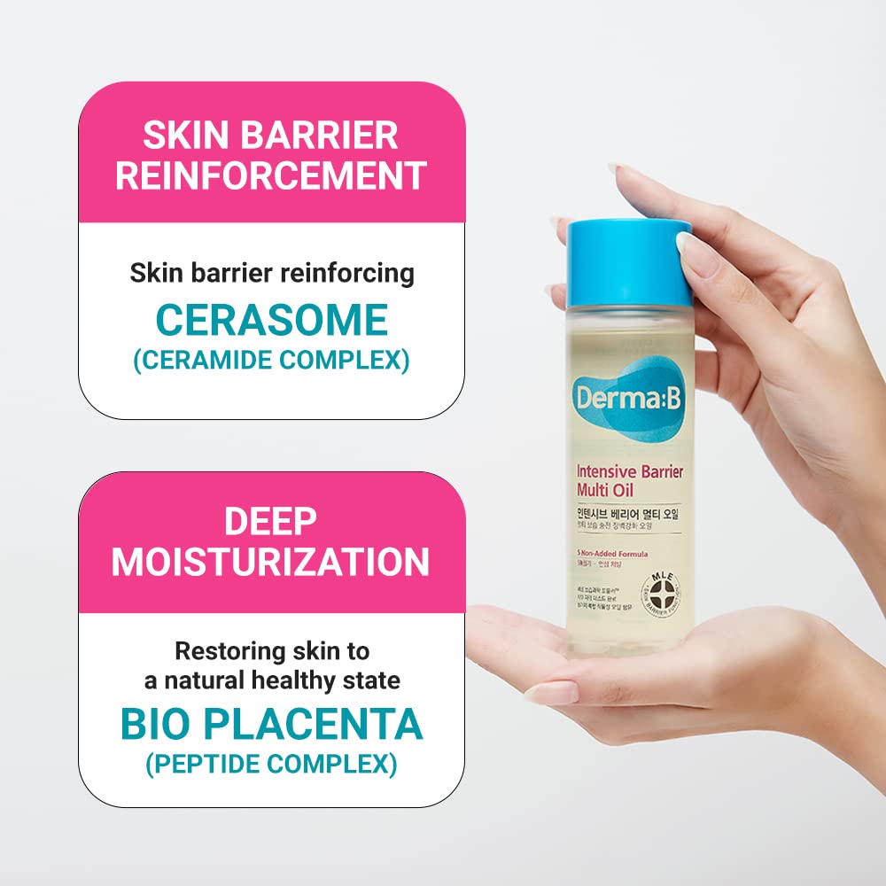 Derma B Intensive Barrier Multi Body Oil after shower usage on skin