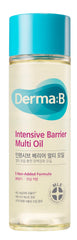 Derma B Intensive Barrier Multi Body Oil bottle shows lightweight hydration after shower