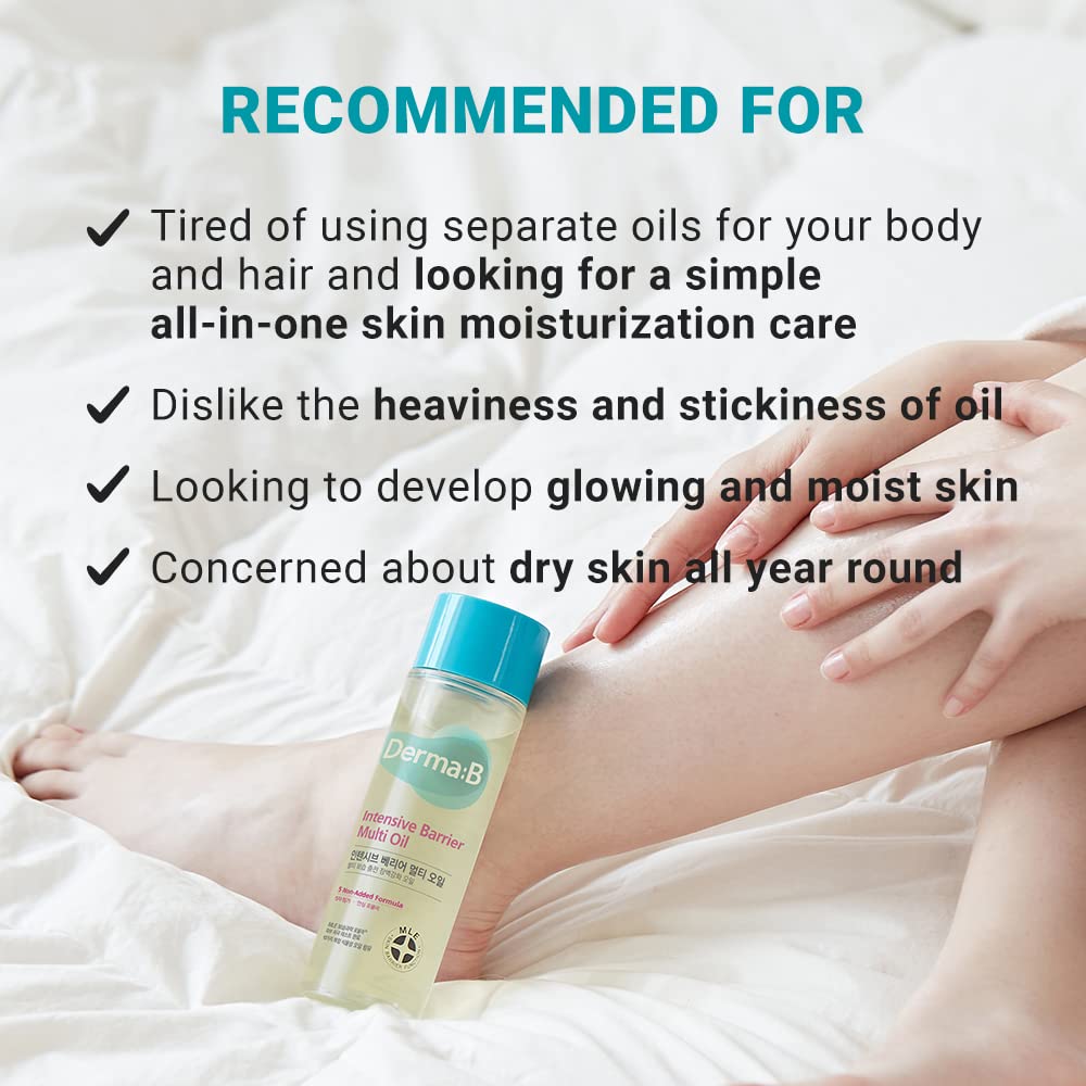 Derma B Intensive Barrier Multi Body Oil seed oils blend nourishes