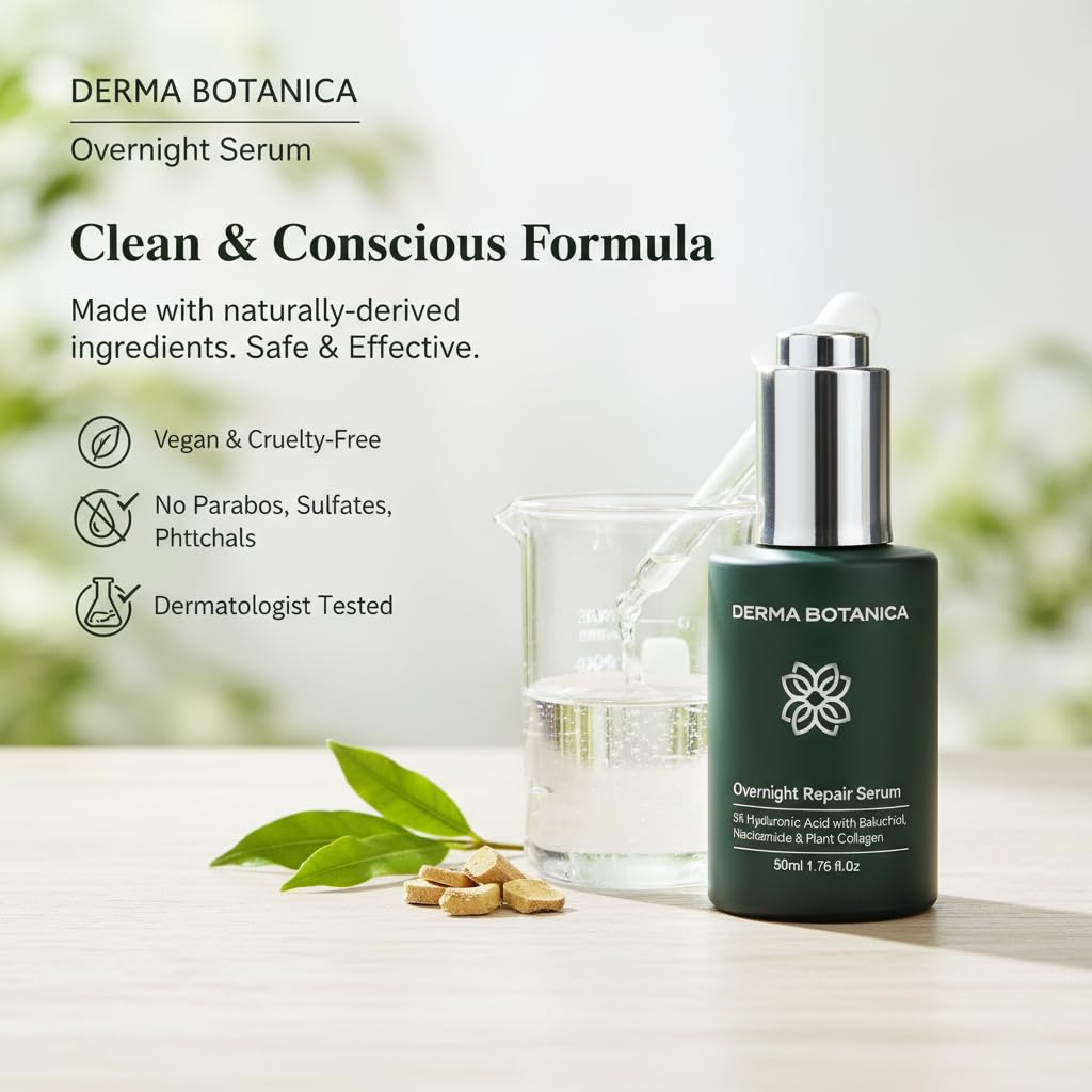 Derma Botanica Overnight Repair Serum imparts a silky glow by morning.