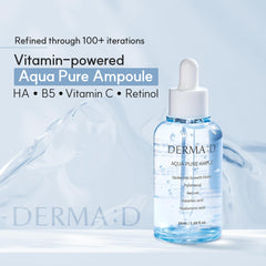 DERMA:D Compact packaging shot conveys ready-to-use hydration on the go