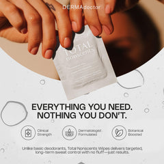 DERMAdoctor Deodorant Wipes travel packaging fits gym bag or suitcase.