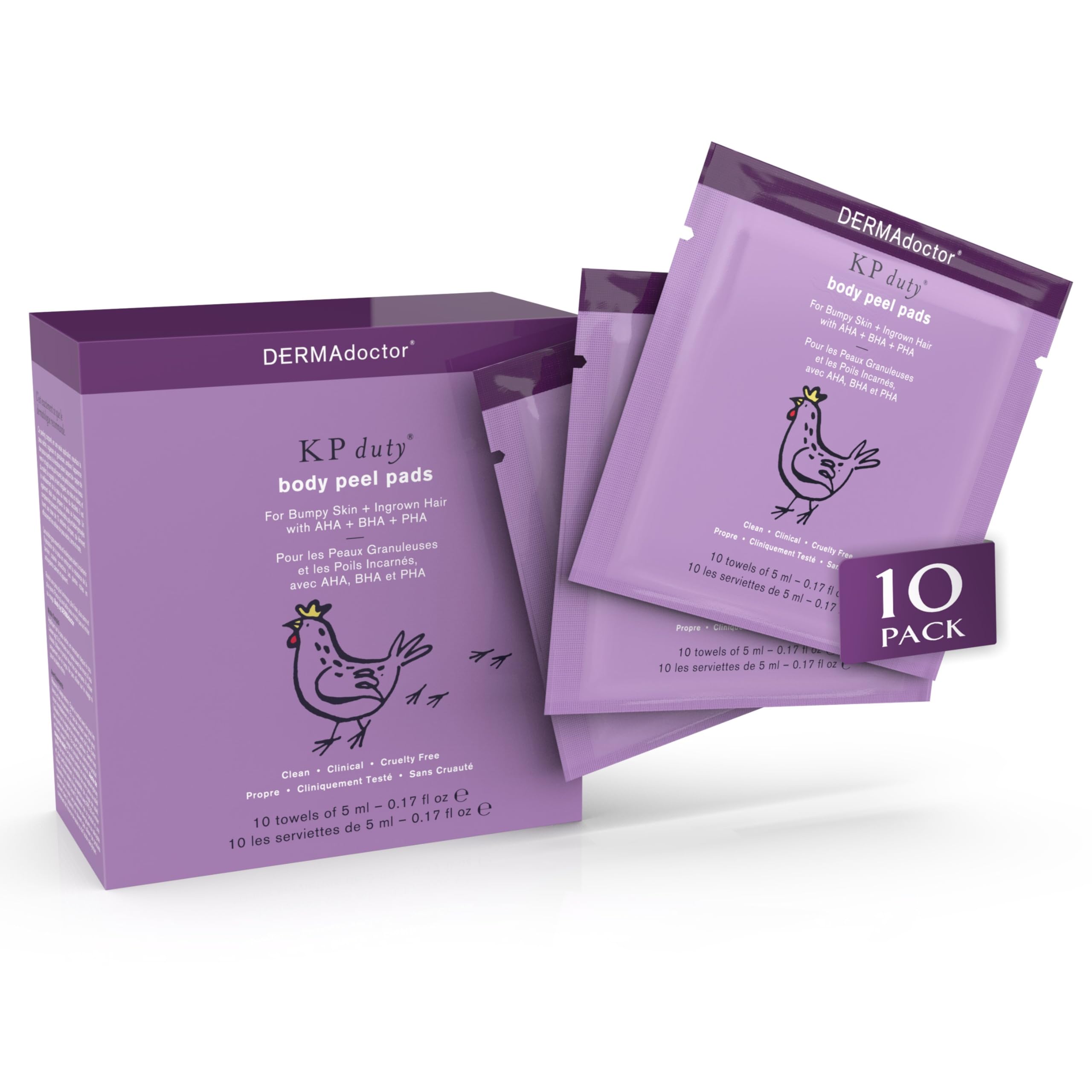 DERMAdoctor KP Bump Eraser pad pack ready for exfoliation to smooth KP-prone skin