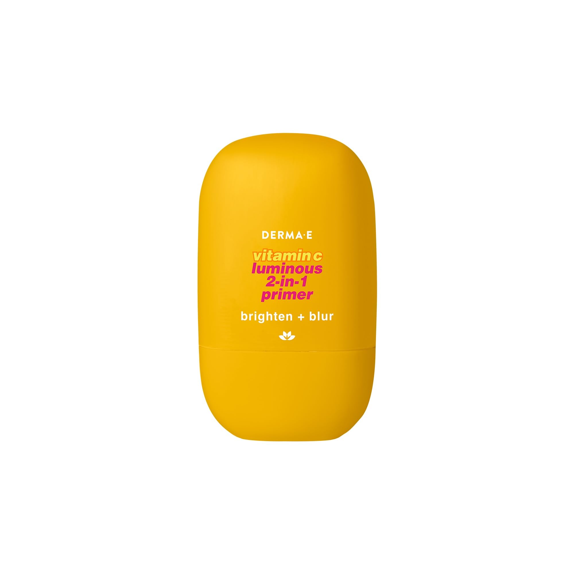 DERMA E face primer vitamin c bottle shows brightness and pore blur effect