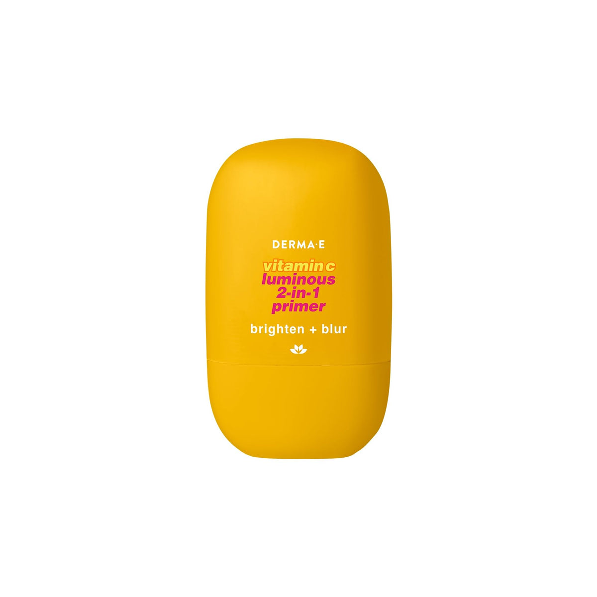 DERMA E face primer vitamin c bottle shows brightness and pore blur effect