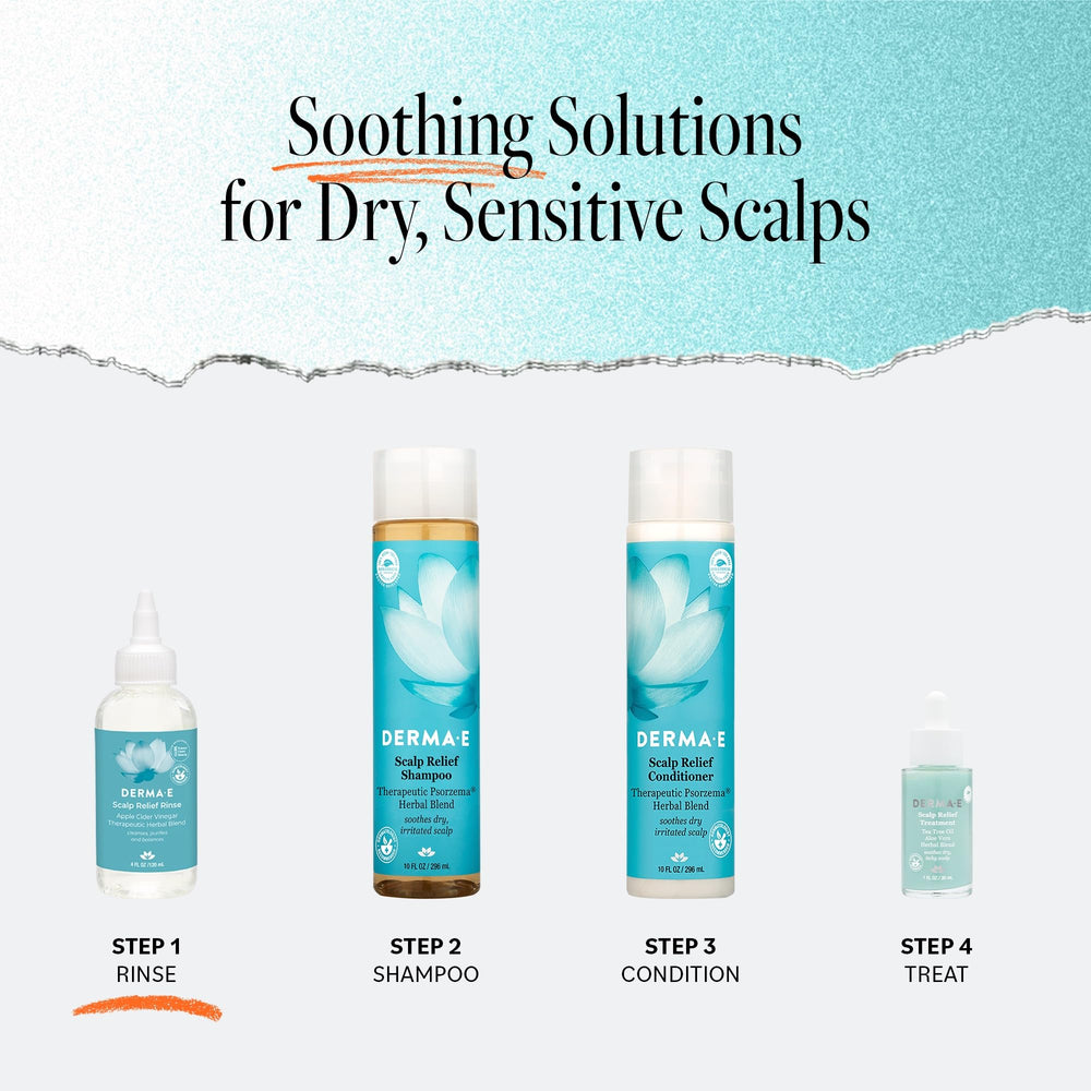 Derma-E Scalp Exfoliating Rinse tea-tree peppermint vibe hints spa fragrance.