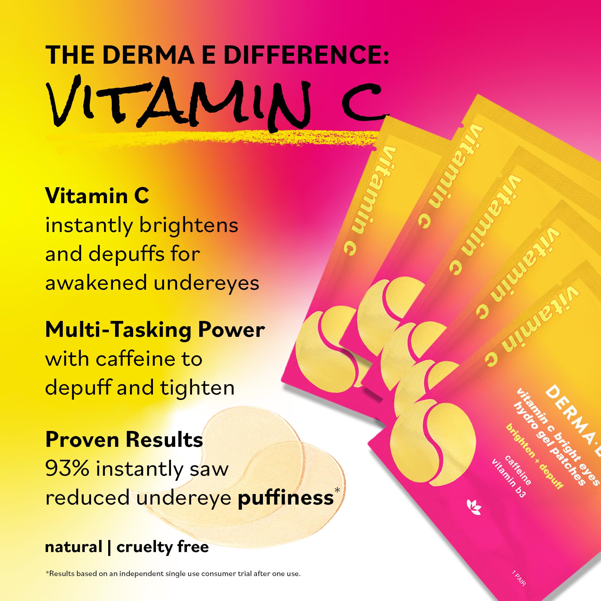 Derma E sodium hyaluronate hydration under-eye patches moisturize the eye area