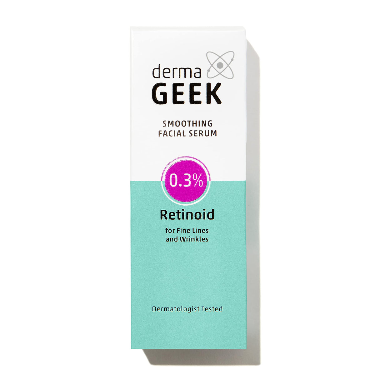 Derma Geek smoothing serum bottle for daily care and smoother-looking skin.