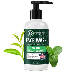 Derma-Nu Gentle Face Wash bottle showing calming, hydrating cleanse for sensitive skin