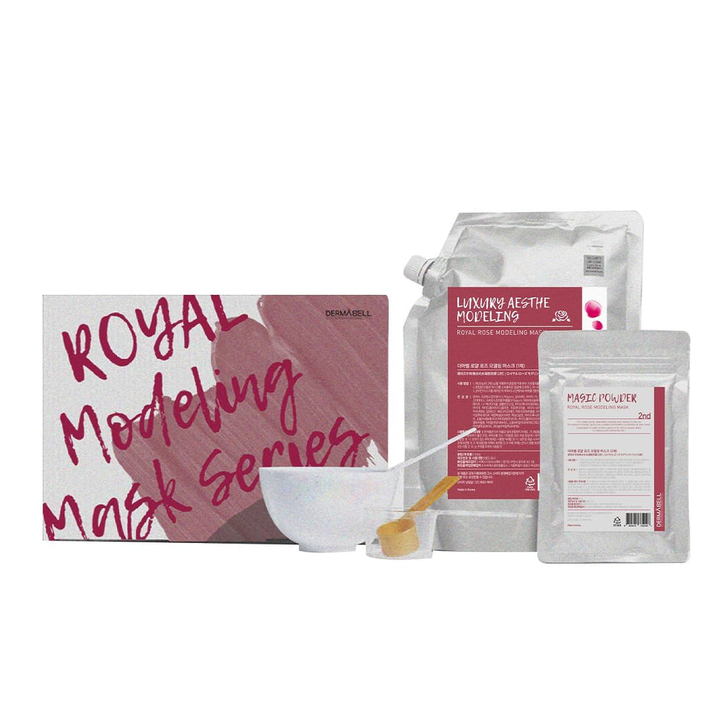 Dermabell rose jelly mask mixing process shows convenient, water-free application.