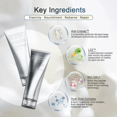 Dermabell Wrapping Mask Collagen glow result after use on skin.
