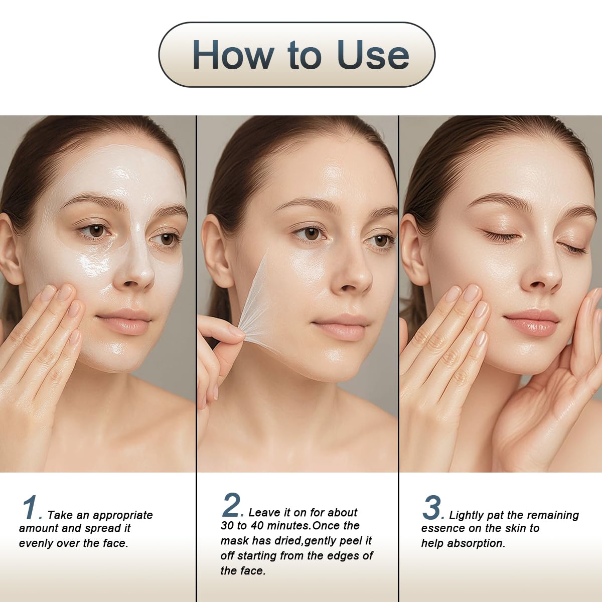 Dermabell Wrapping Mask Collagen melting technology image suggests rapid absorption.