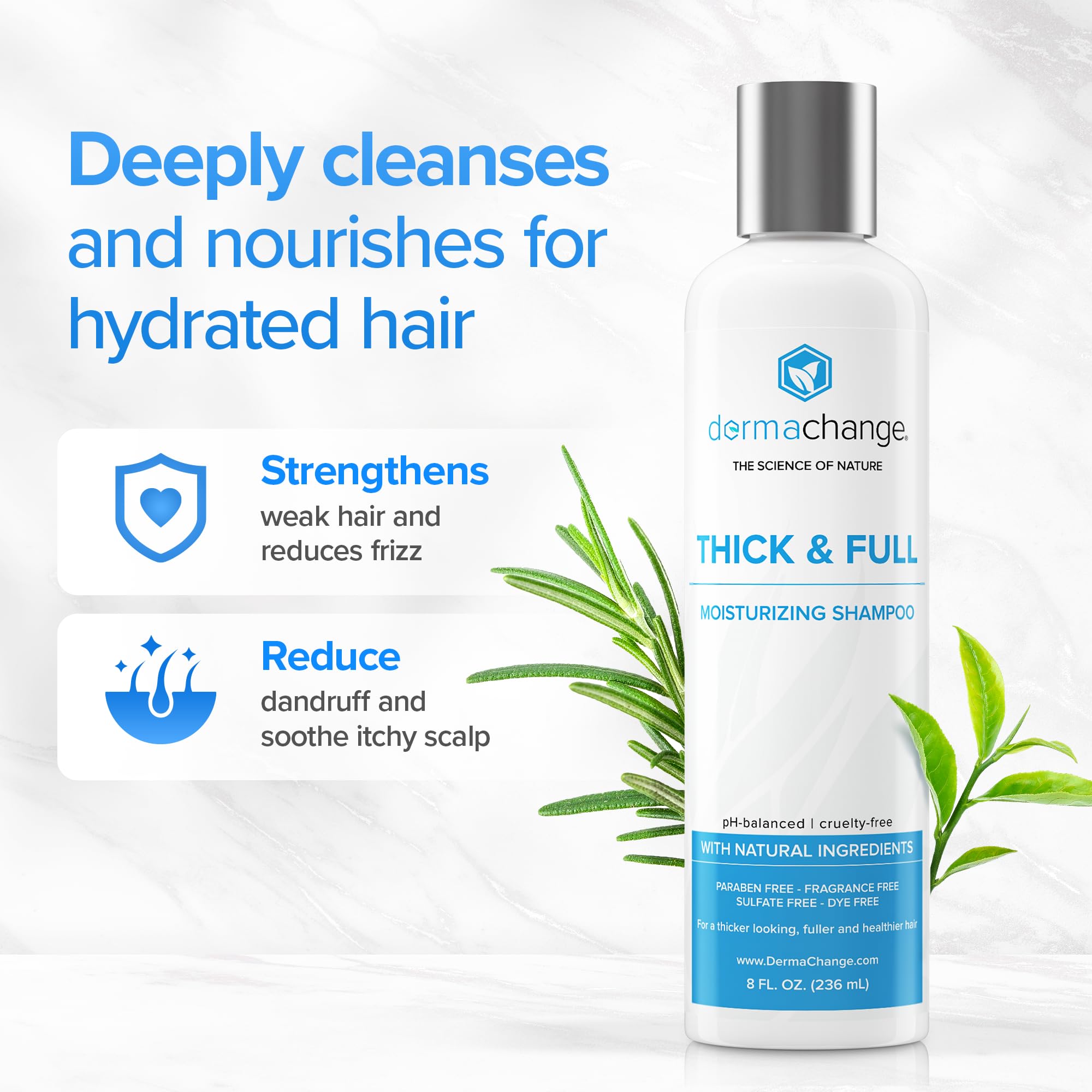 DermaChange aloe vera and coconut oil ingredients portrait with natural hydration