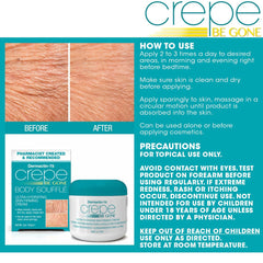 Dermactin Crepe Be Gone close-up on arm showing whipped texture