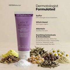 DERMAdoctor Ain't Misbehavin sulfur mask calms blemish-prone skin with botanicals.