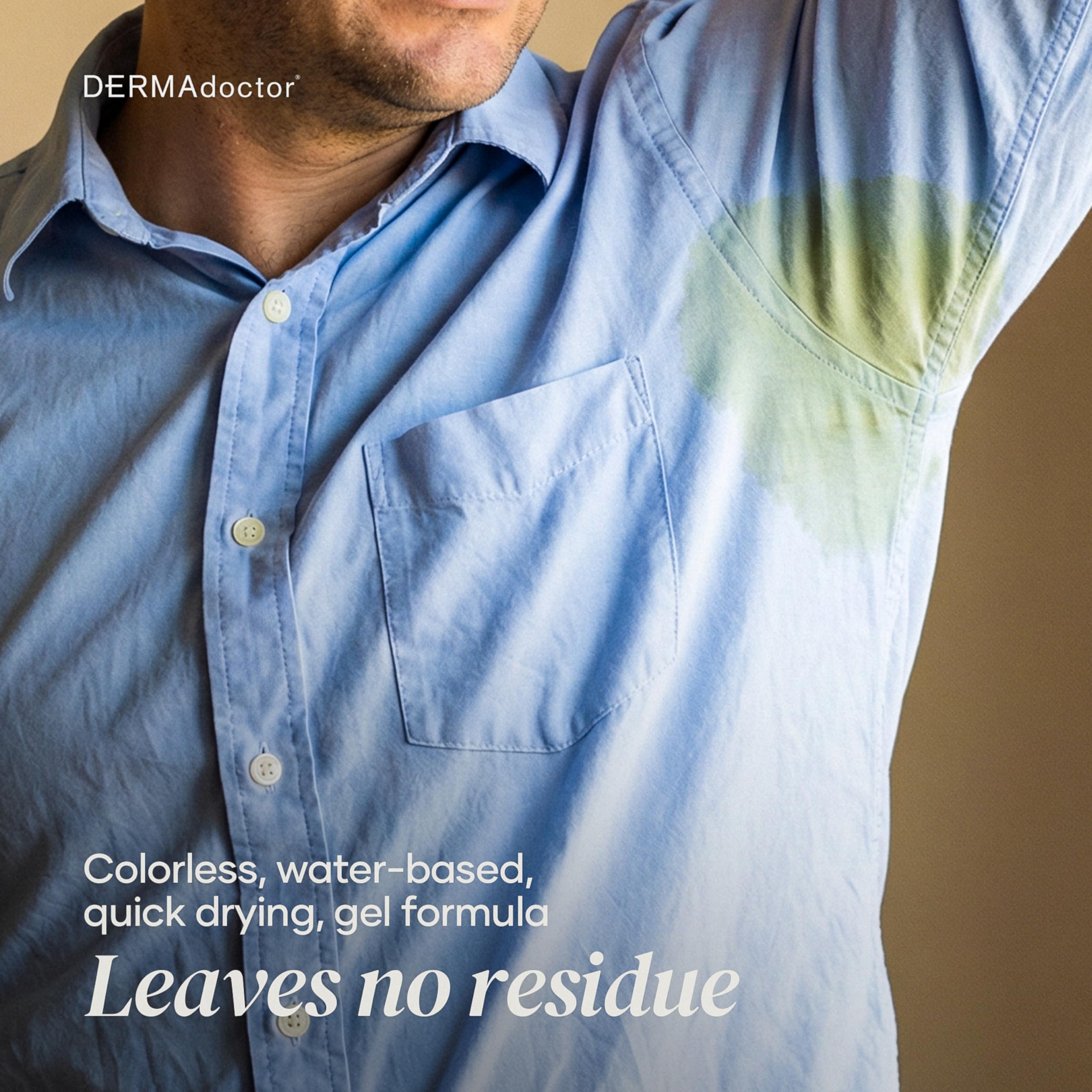 DERMAdoctor Clinical Strength badge indicates robust protection against odor.