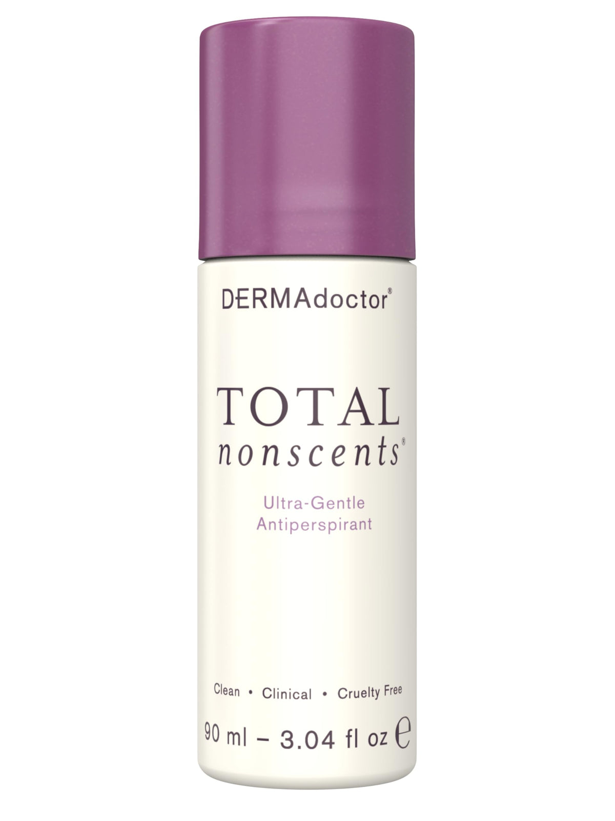 DERMAdoctor Total NonScents bottle demonstrates unscented protection for sensitive skin.