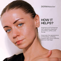 DERMAdoctor Vitamin C Serum applied on skin before moisturizer.