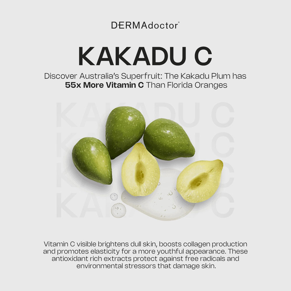 DERMAdoctor Vitamin C Serum brightening effect on skin tone.