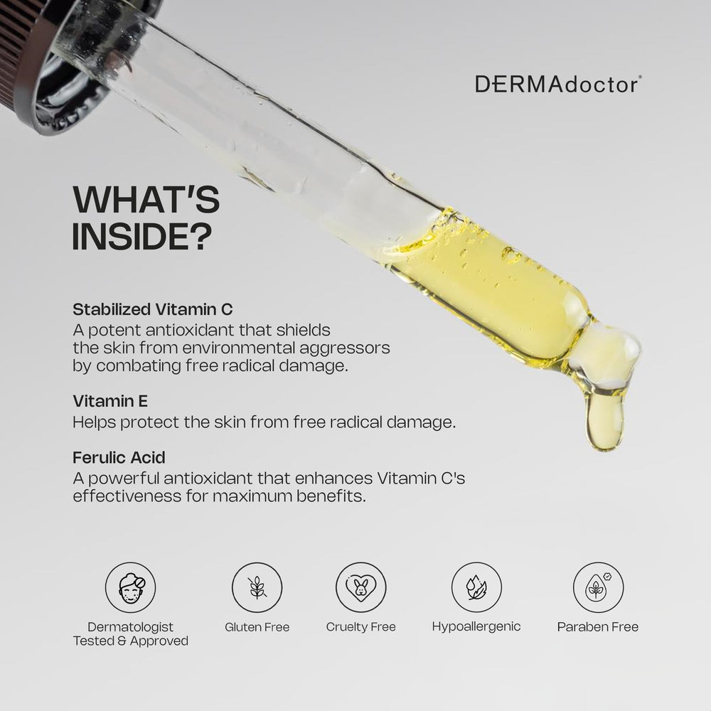DERMAdoctor Vitamin C Serum lightweight texture for daily use.
