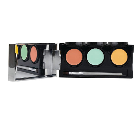 Dermaflage color correcting palette front view for on-the-go complexion correction.